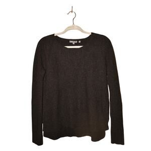 VINCE $295 Black Long Sleeve Yak Wool Textured Crewneck Pullover Sweater XS